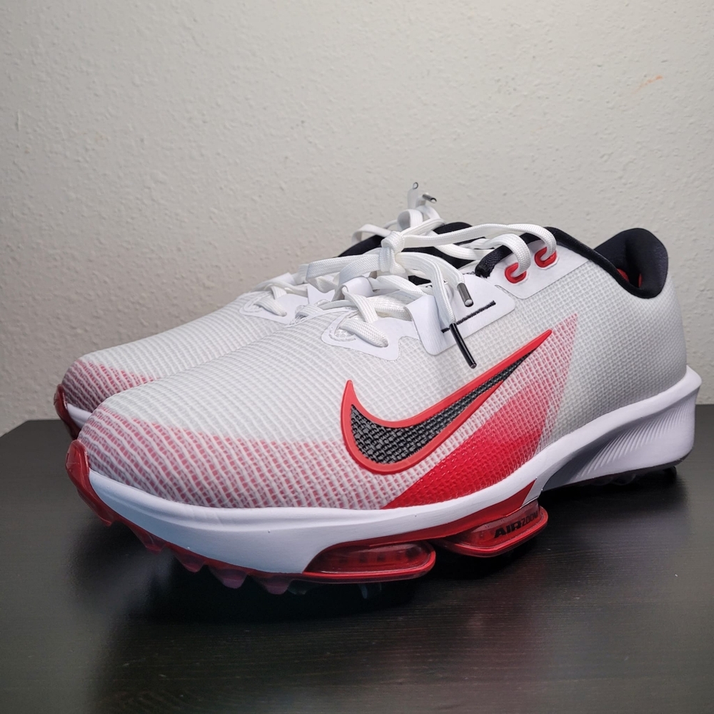 Nike Men's Size 11.5 Wide Air Zoom Infinity Tour 2 Golf Cleats White Red